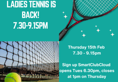 Thurs night ladies tennis is back!